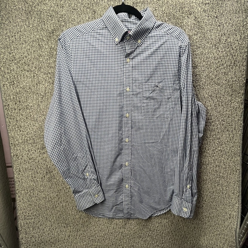 Vineyard Vines Performance Classic Fit Tucker Shirt Plaid Nylon Mens Size Small
